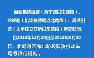 北戴河车辆限号规则，北戴河限号新规定？