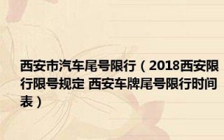 8月20号西安限号，西安8月2号限号是几