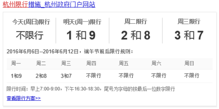 6月17号杭州限号?6月1日杭州限行?-第3张图片-巾百福 6月17号杭州限号?6月1日杭州限行?-第3张图片-巾百福
