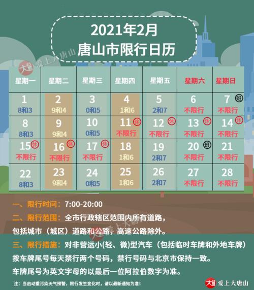 唐山限行车辆限号表,唐山限行车辆限号表最新?-第2张图片-巾百福 唐山限行车辆限号表,唐山限行车辆限号表最新?-第2张图片-巾百福