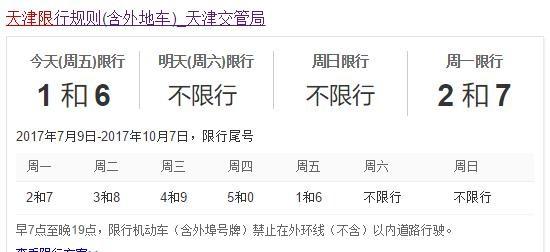 限号天津2017年,天津2020年限号-第1张图片-巾百福 限号天津2017年,天津2020年限号-第1张图片-巾百福