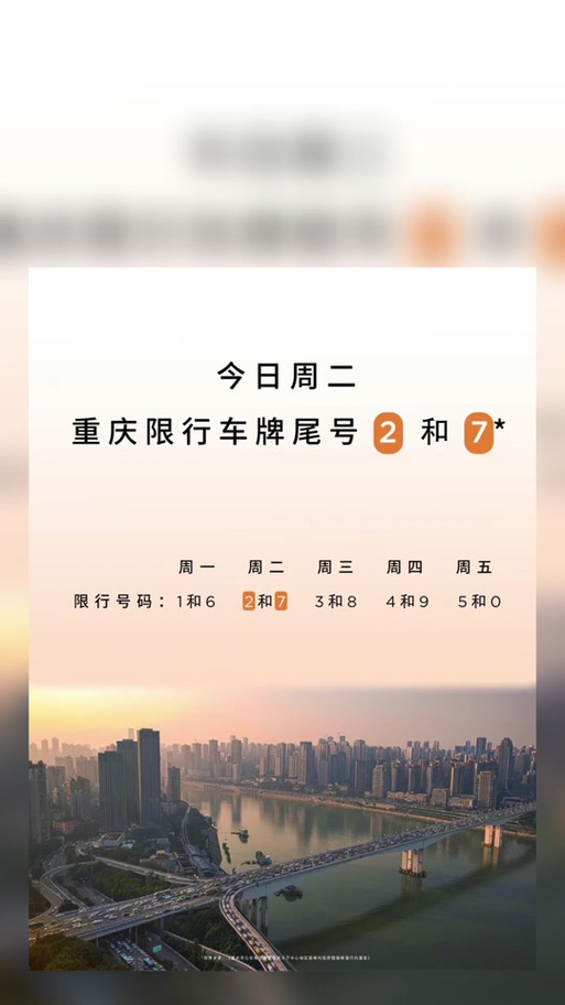 重庆明天限号多少号,重庆明天限号尾号多少?-第4张图片-巾百福 重庆明天限号多少号,重庆明天限号尾号多少?-第4张图片-巾百福