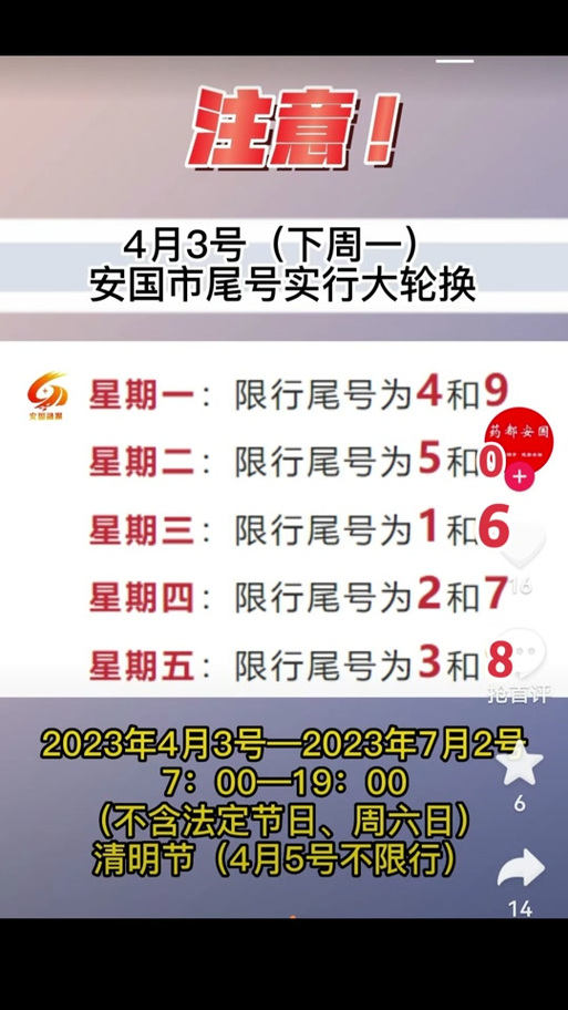重庆明天限号多少号,重庆明天限号尾号多少?-第6张图片-巾百福 重庆明天限号多少号,重庆明天限号尾号多少?-第6张图片-巾百福
